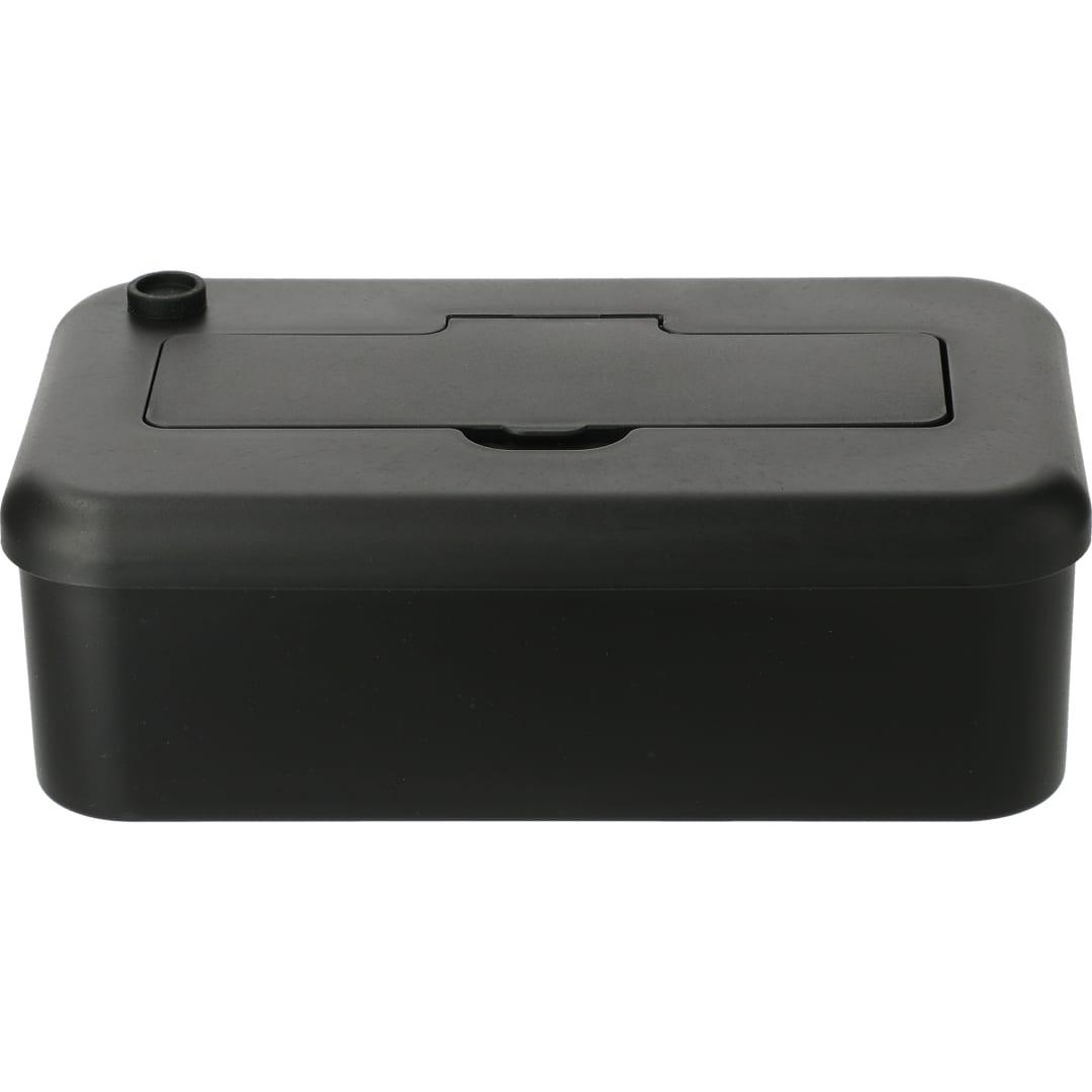 Bamboo fiber lunch box with utensils Black miniatura 4