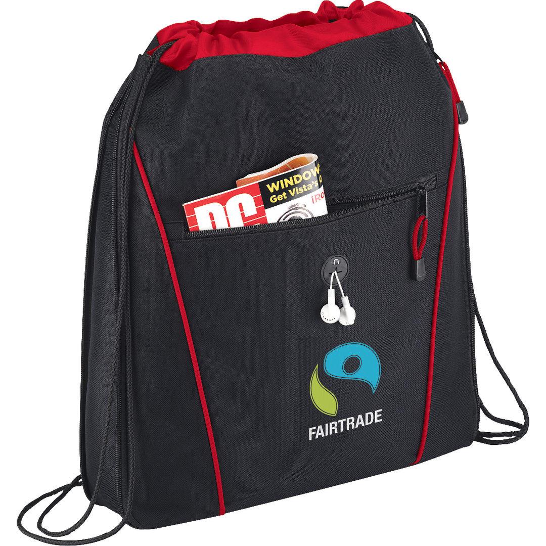 Raven drawstring bag Black miniatura 8