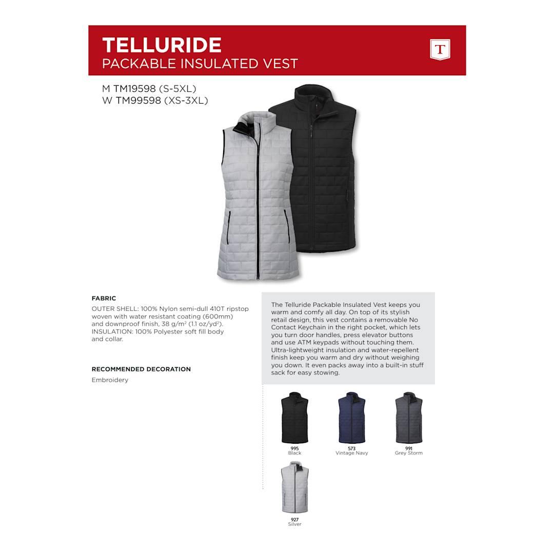 Mens telluride packable insulated vest Navy Blue miniatura 34