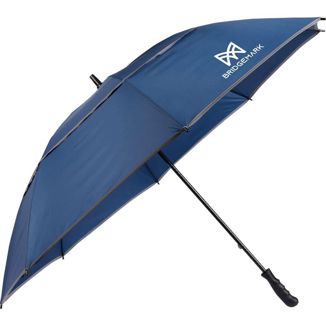 62 Rpet golf umbrella w/ reflective trim Black miniatura 31