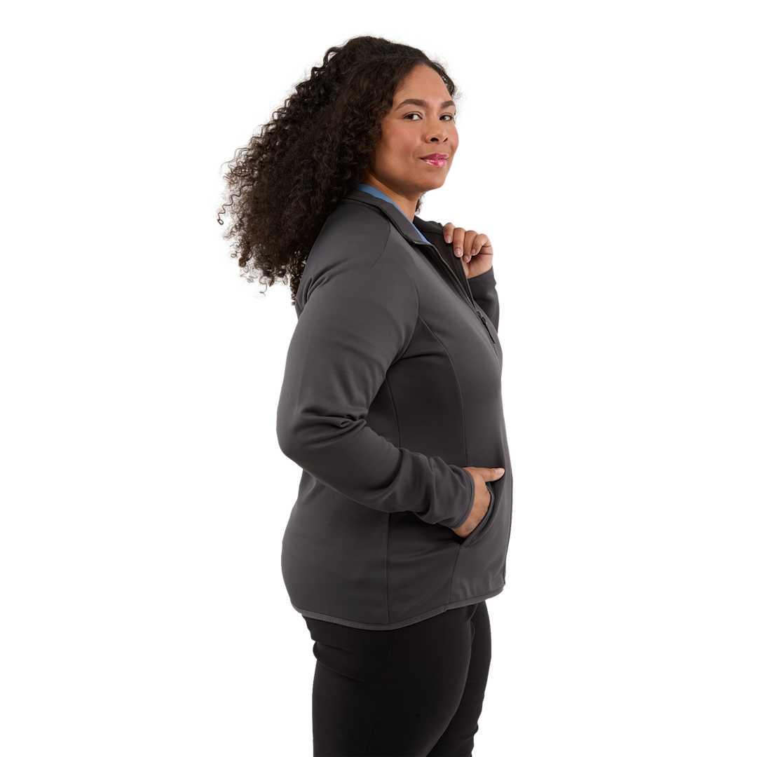 Telica brush back fleece jacket - womens Blue miniatura 13