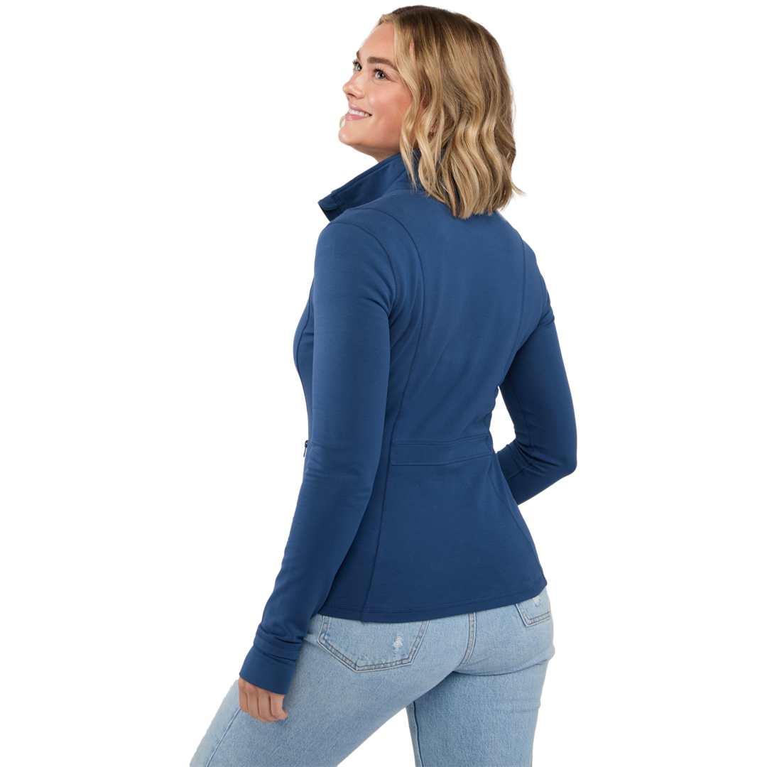 Lyon eco stretch knit full zip - womens Blue miniatura 3