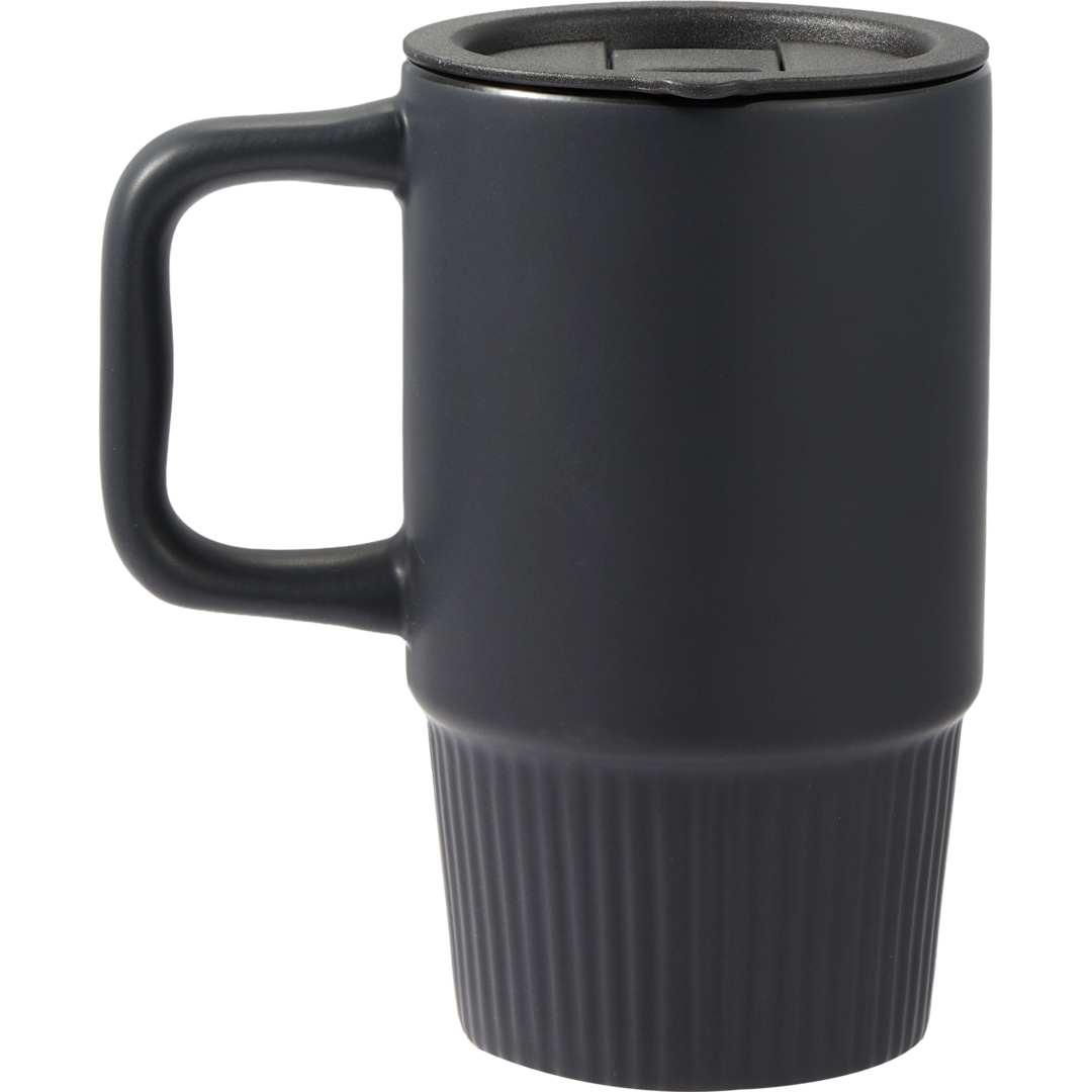 Camden 13oz ceramic mug w/ lid Black miniatura 6