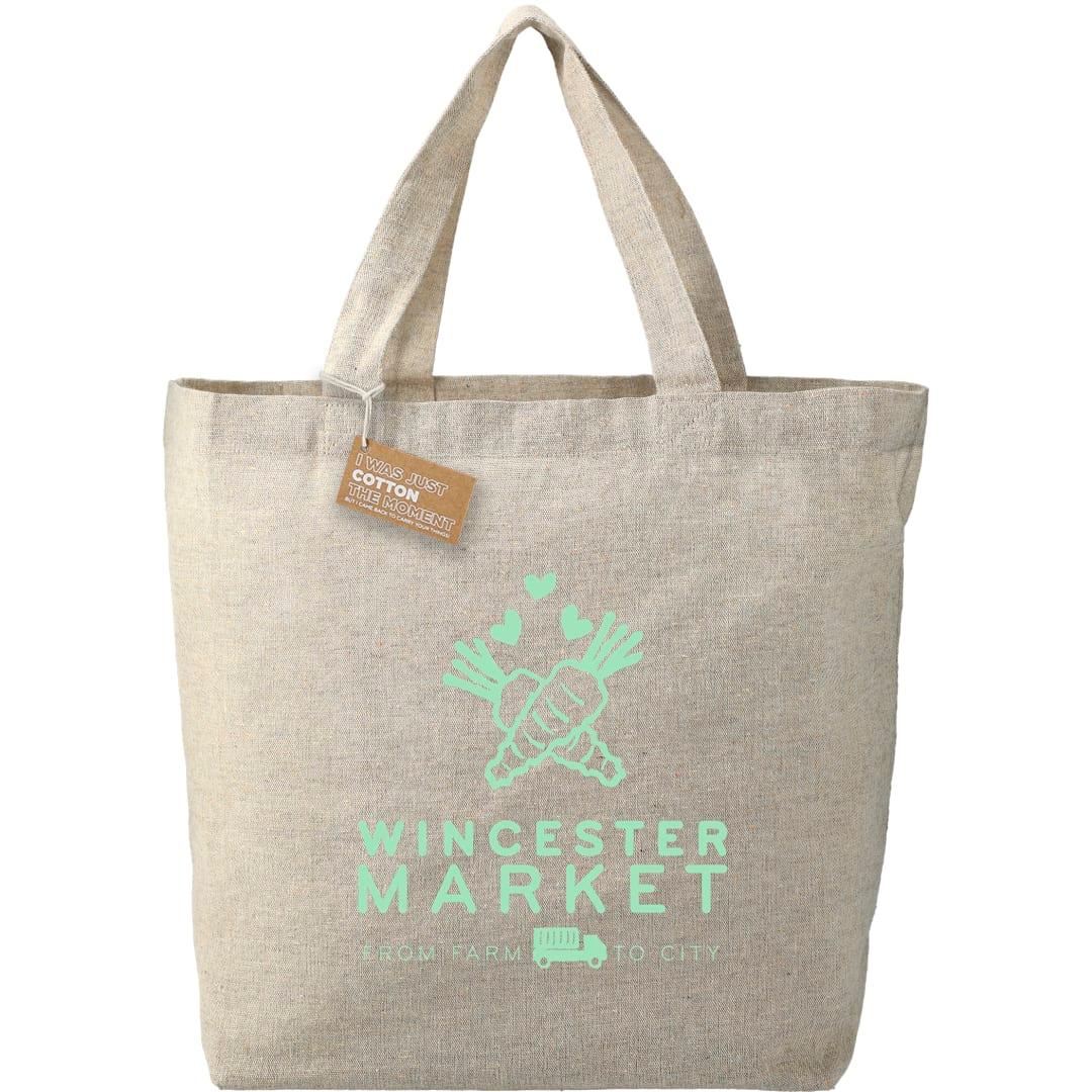 Recycled 5oz cotton twill grocery tote Blue miniatura 21