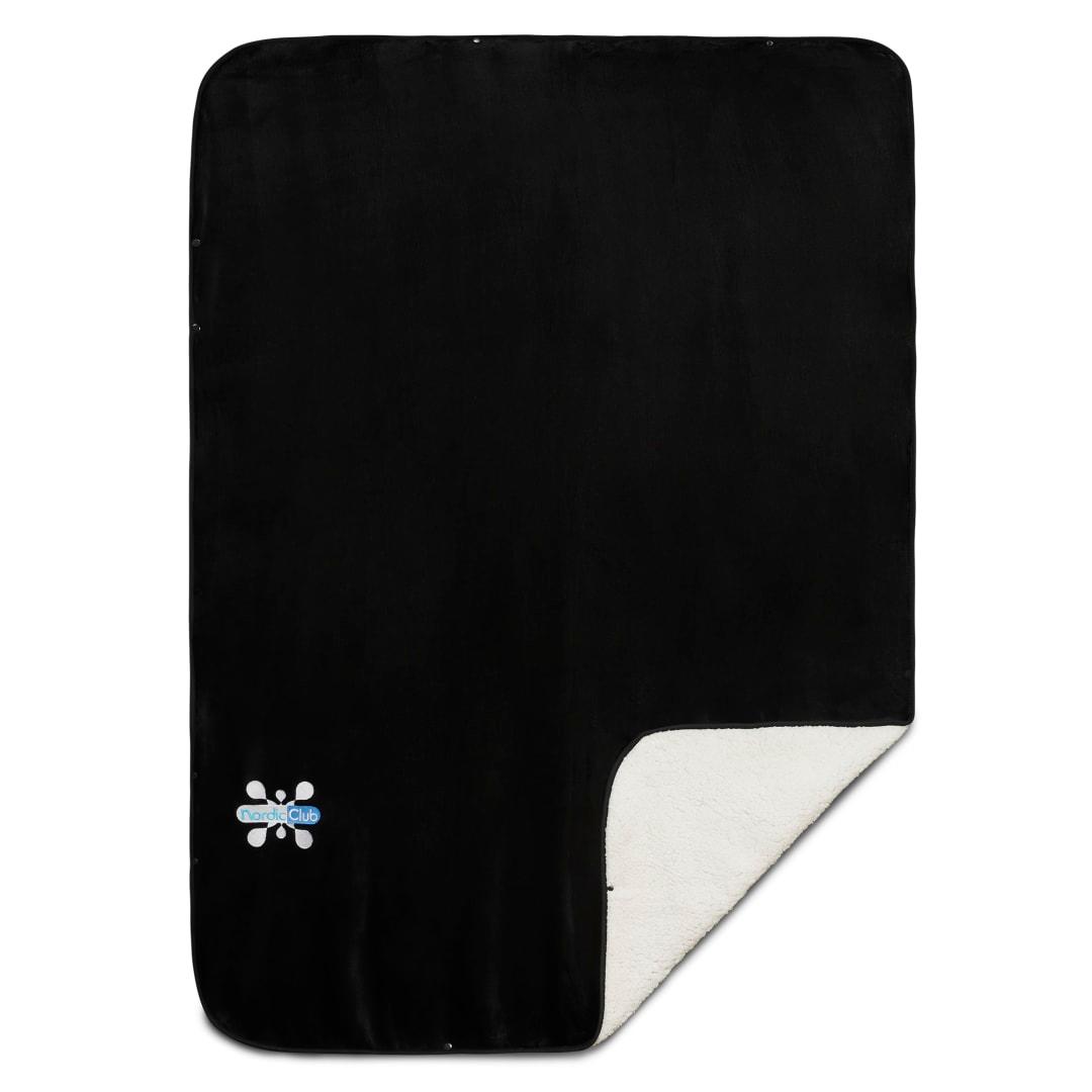 Oversized wearable wfh cozy fleece sherpa blanket Black miniatura 10