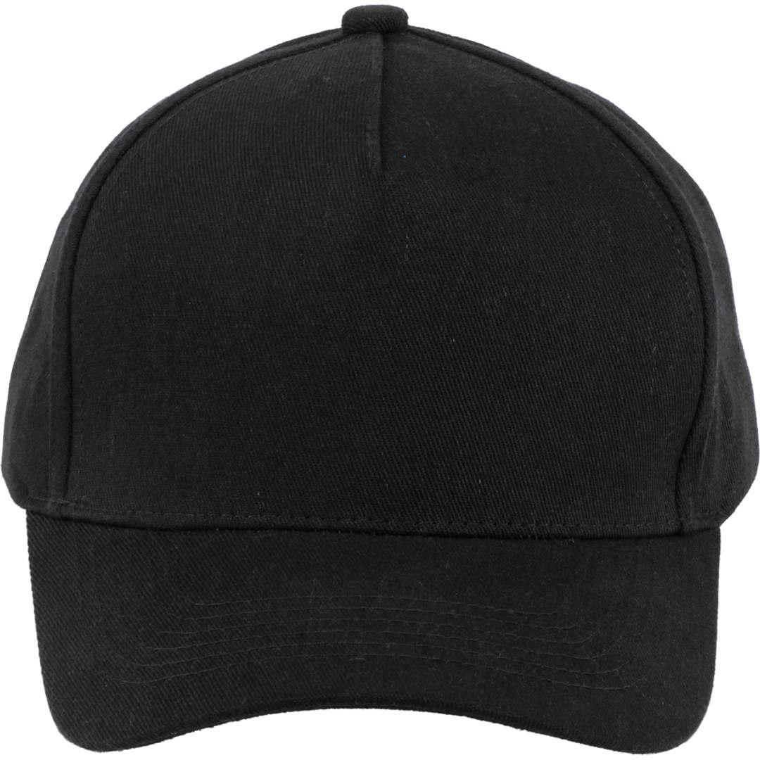 Recycled cotton twill 5 panel ballcap - unisex Black miniatura 20