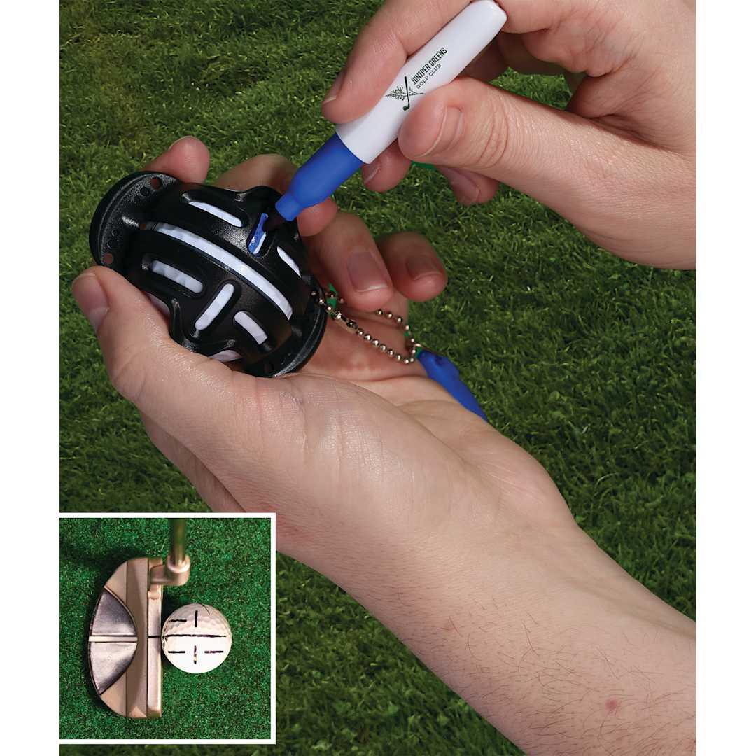 Golf ball stencil with marker Black miniatura 12