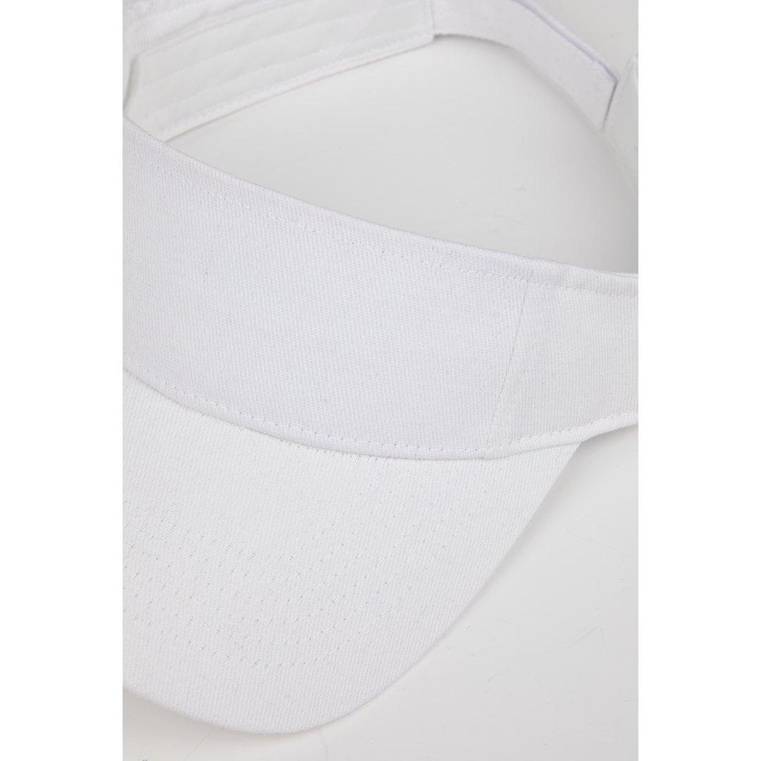 Recycled cotton twill visor - unisex White miniatura 6