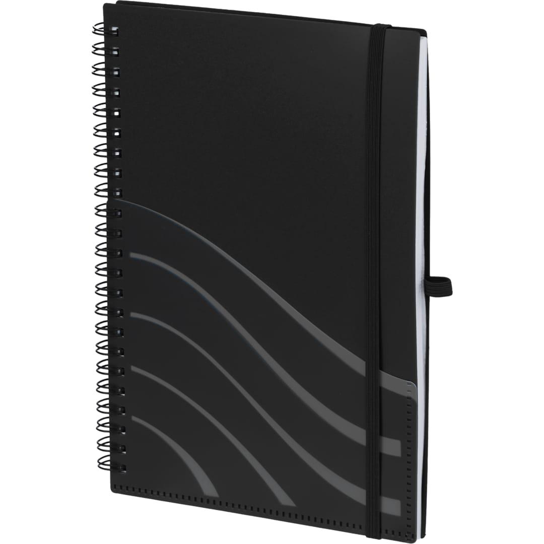 Scripto® recycled spiral notebook Black front