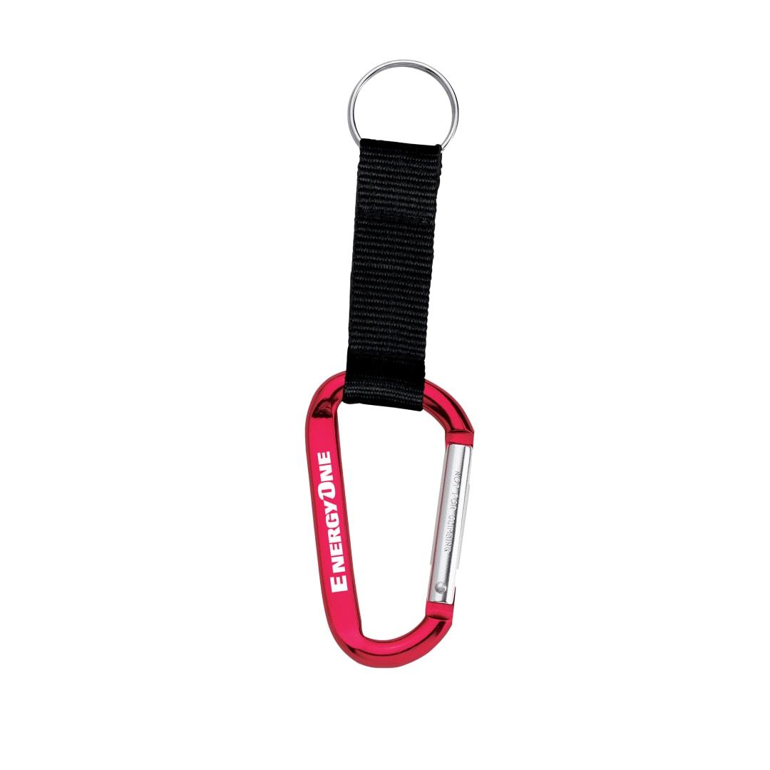 Large carabiner key ring Red miniatura 5