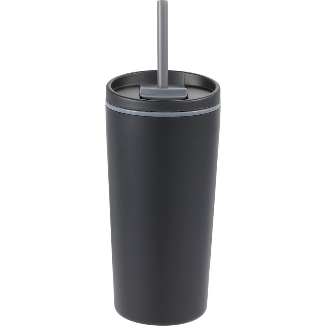 Santino recycled tumbler w/ dual function lid 16oz Black miniatura 3