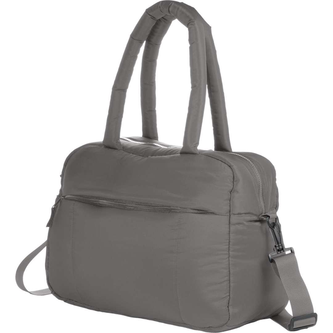 Puffer recycled duffle bag Grey front