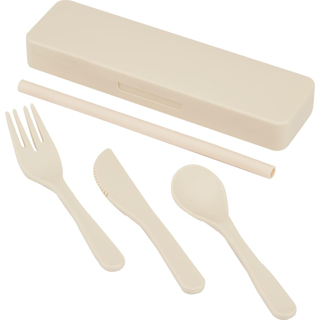Recycled plastic utensil to go set Black miniatura 10
