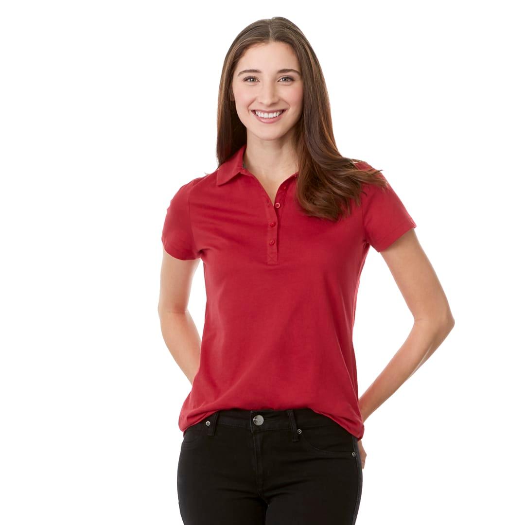Womens acadia ss polo Dark Green miniatura 7