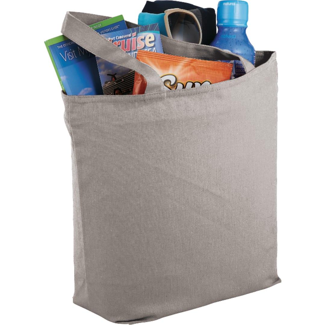 Maine 8oz cotton canvas zippered tote Natural miniatura 9