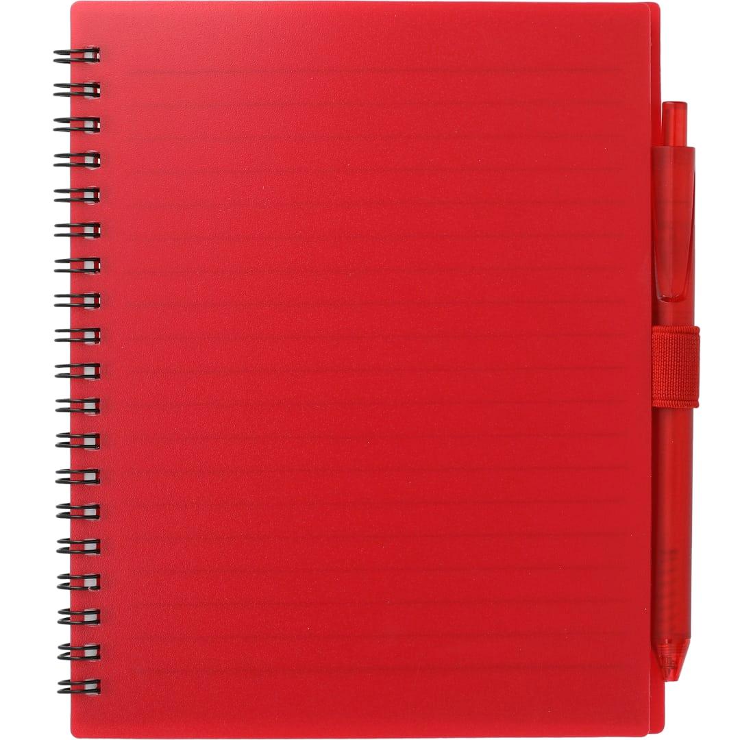 Fsc® recycled 5.5 x 7 spiral notebook w/ rpet pe Black miniatura 27