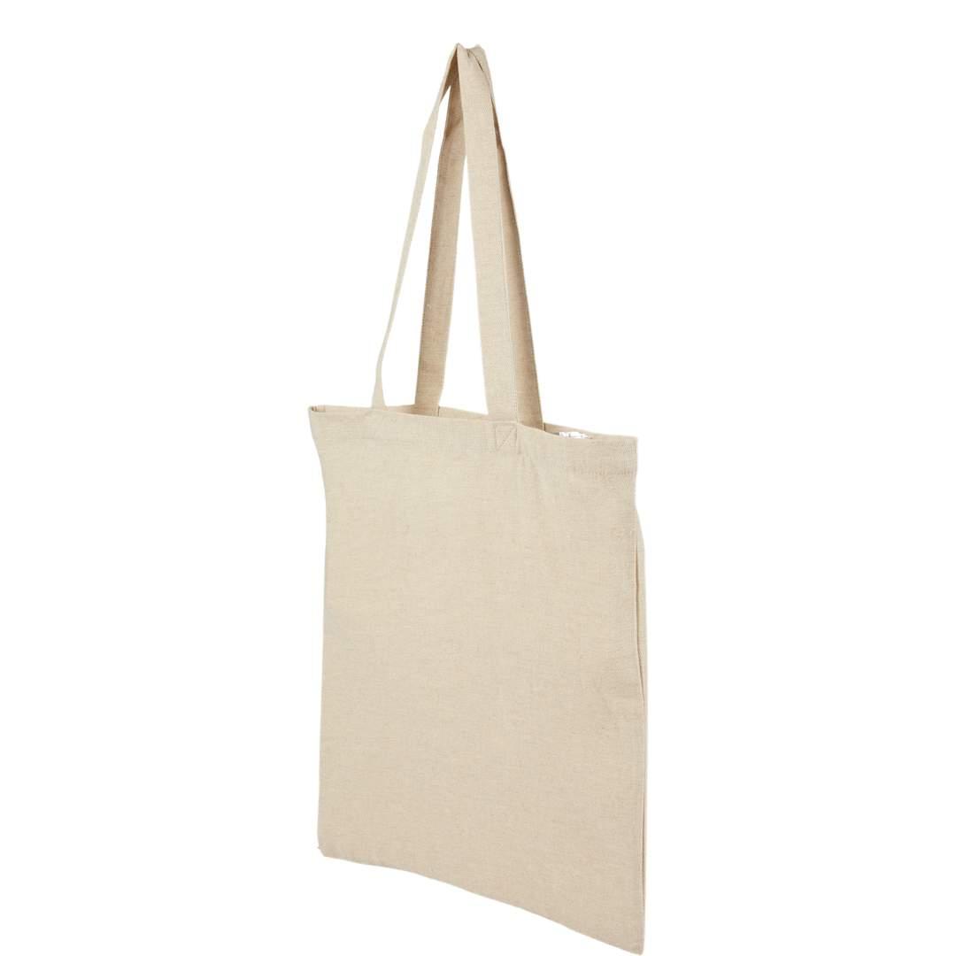 Recycled 6oz cotton twill convention tote Navy Blue front