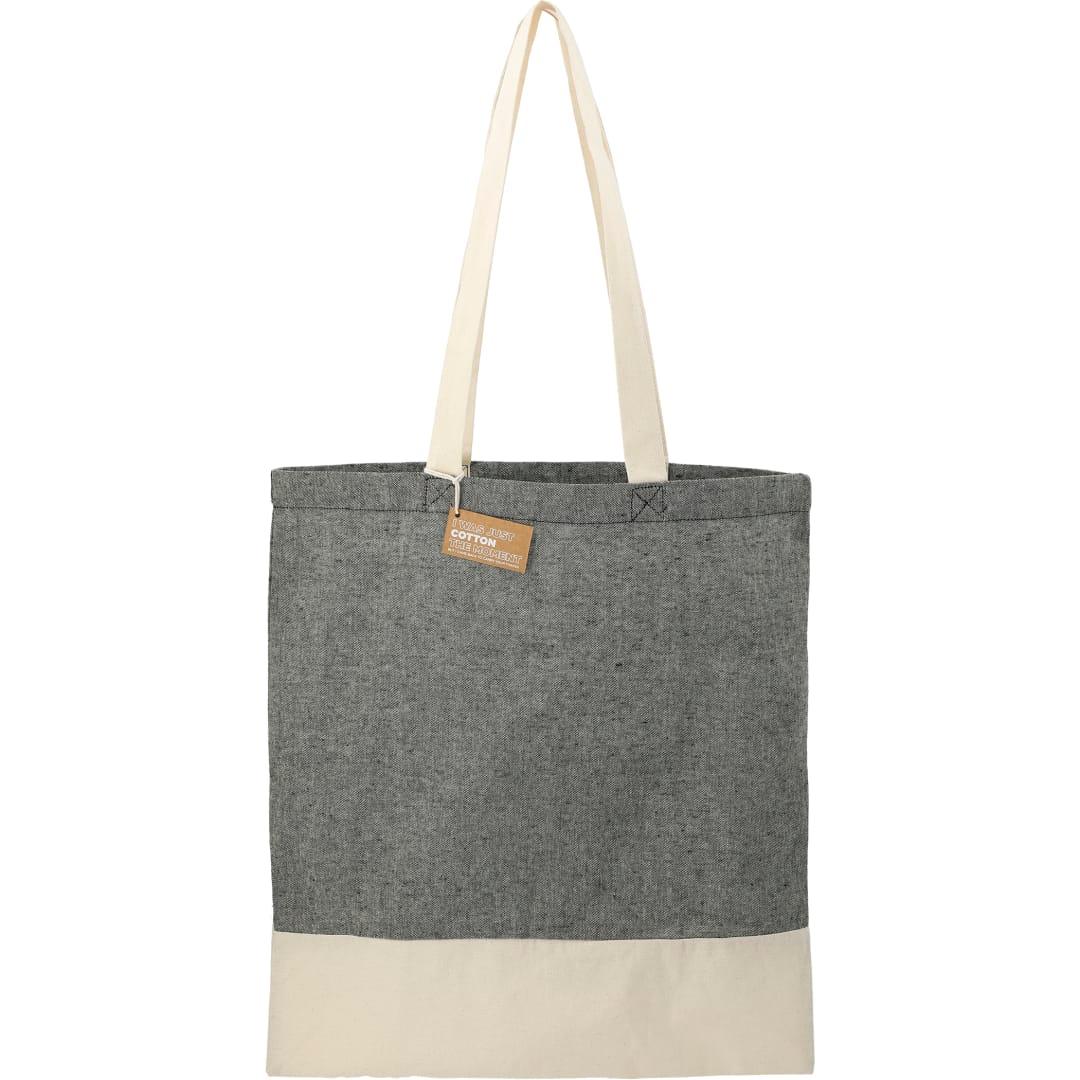 Split recycled 5oz cotton twill convention tote Grey miniatura 5