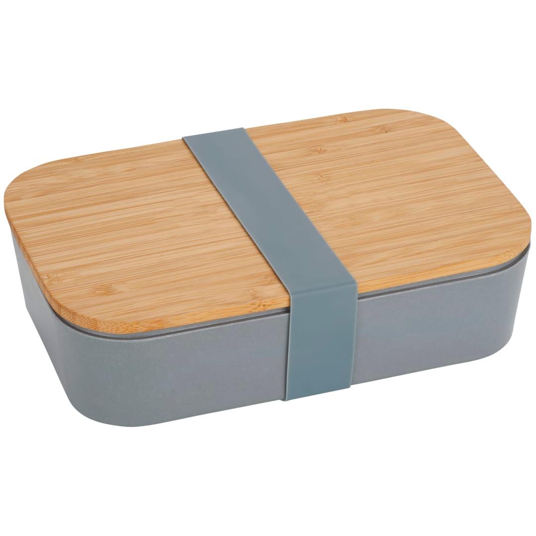 Bamboo fiber lunch box with cutting board lid Beige miniatura 22
