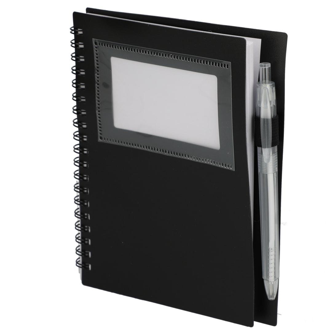 Fsc® recycled 5 x 7 star spiral notebook with pe Black miniatura 7