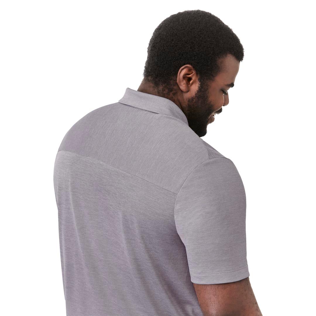 Mens dege eco ss polo Blue miniatura 9