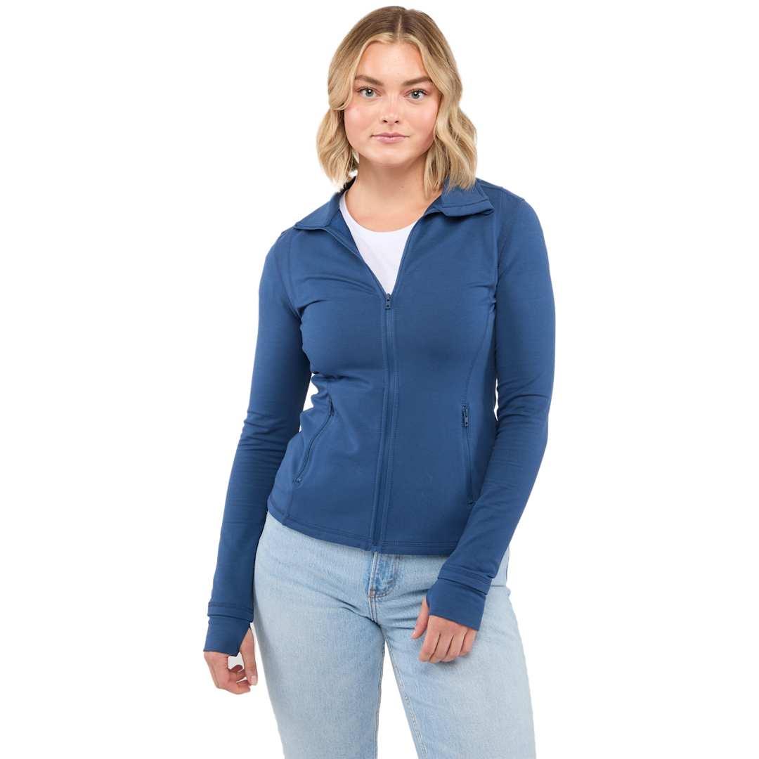 Lyon eco stretch knit full zip - womens Blue miniatura 7