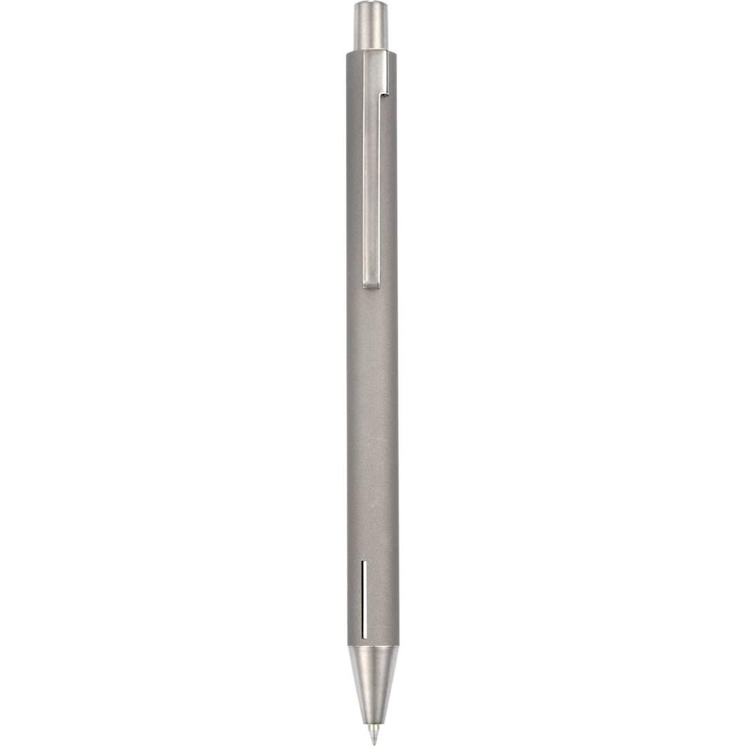 Halo soft touch recycled aluminum gel pen Black miniatura 9