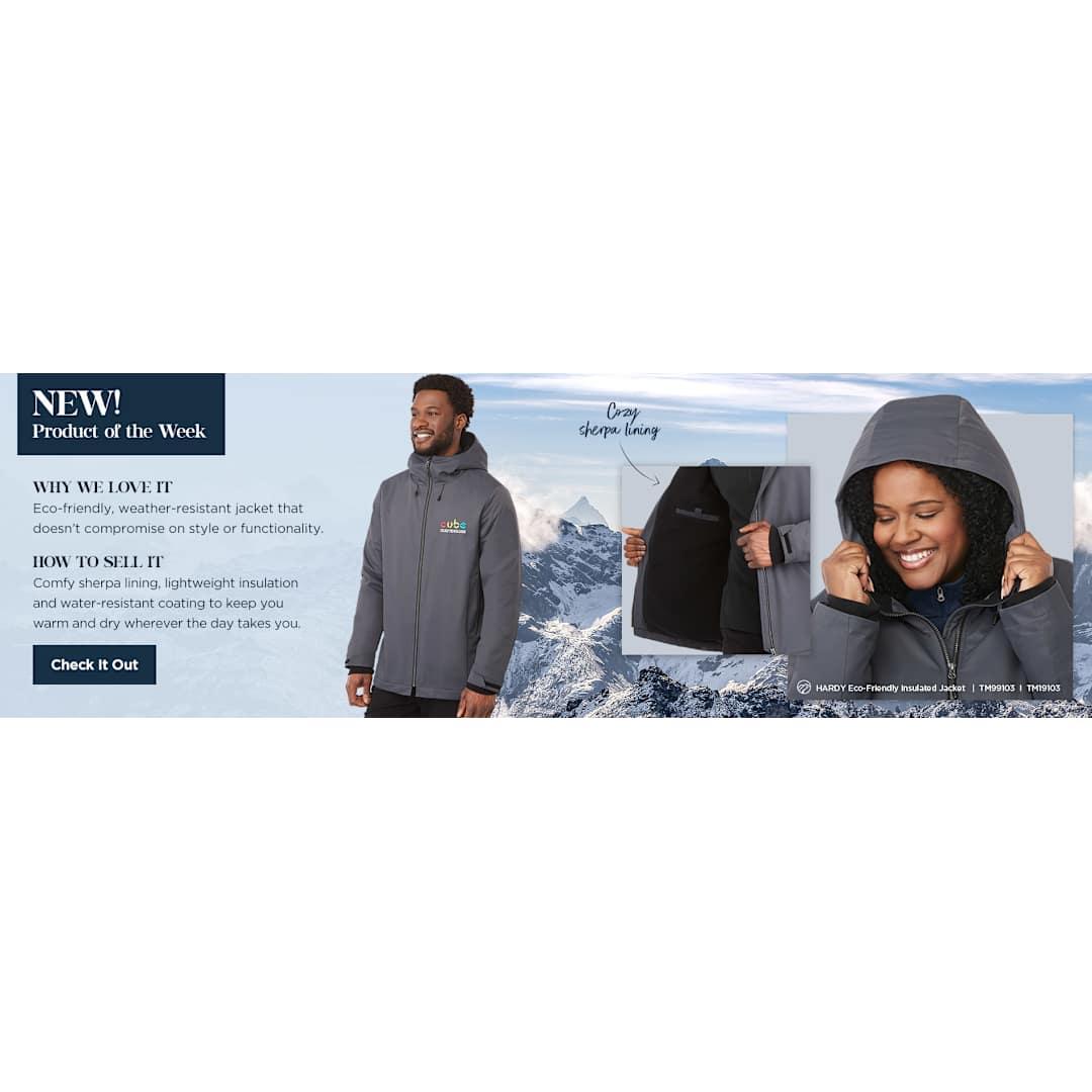 Hardy eco insulated jacket - mens Grey front