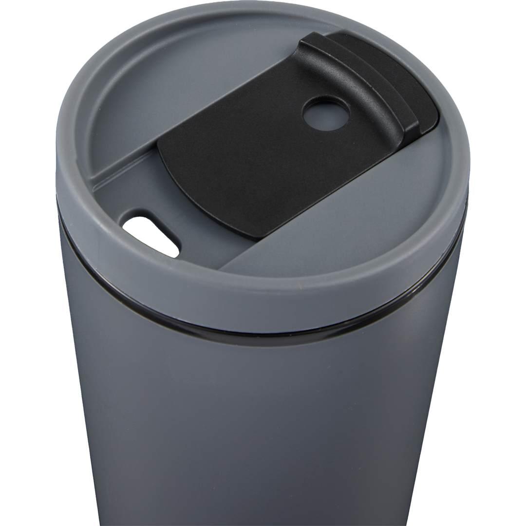 Santino recycled tumbler w/ dual function lid 16oz Black miniatura 17