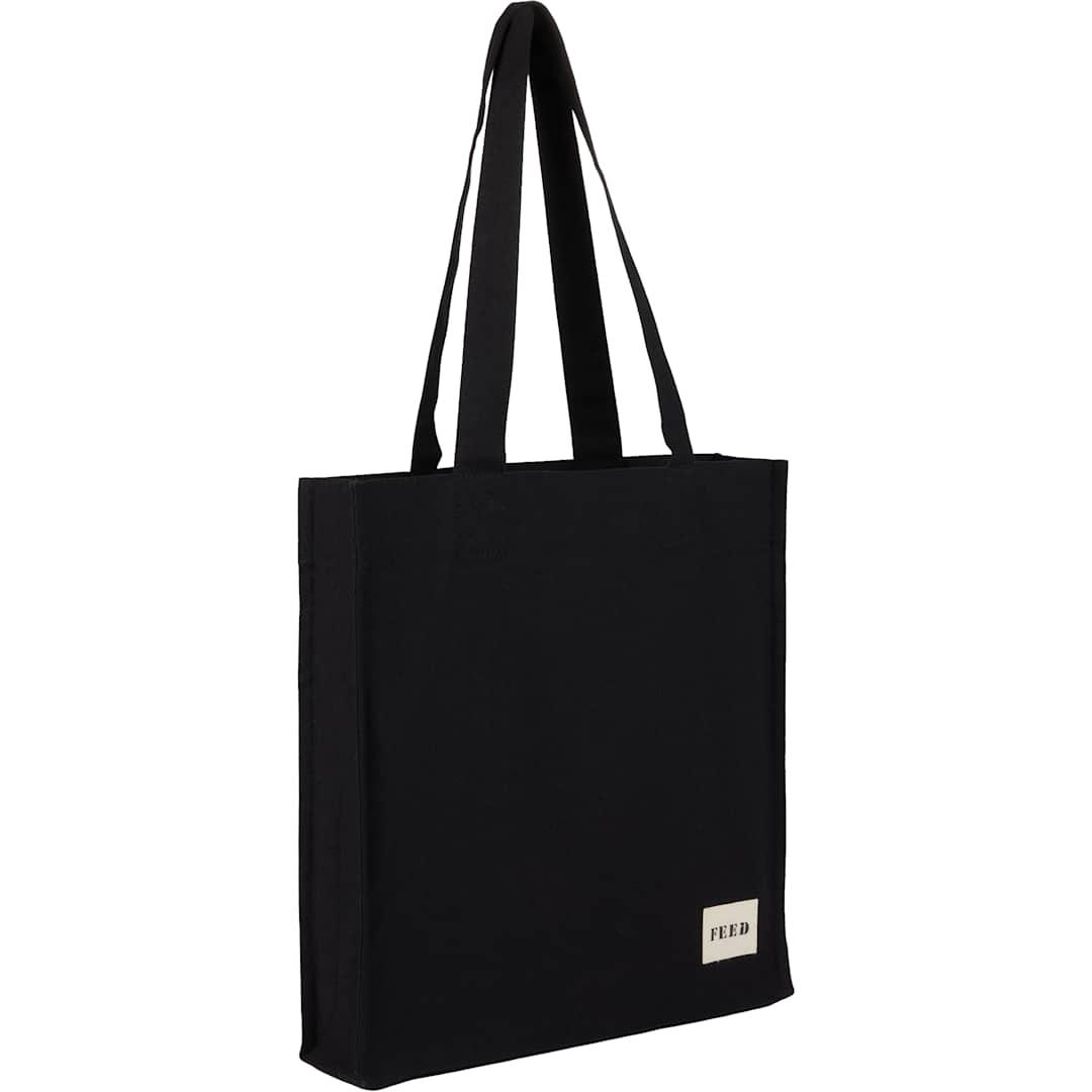 Feed organic cotton book tote Black miniatura 3