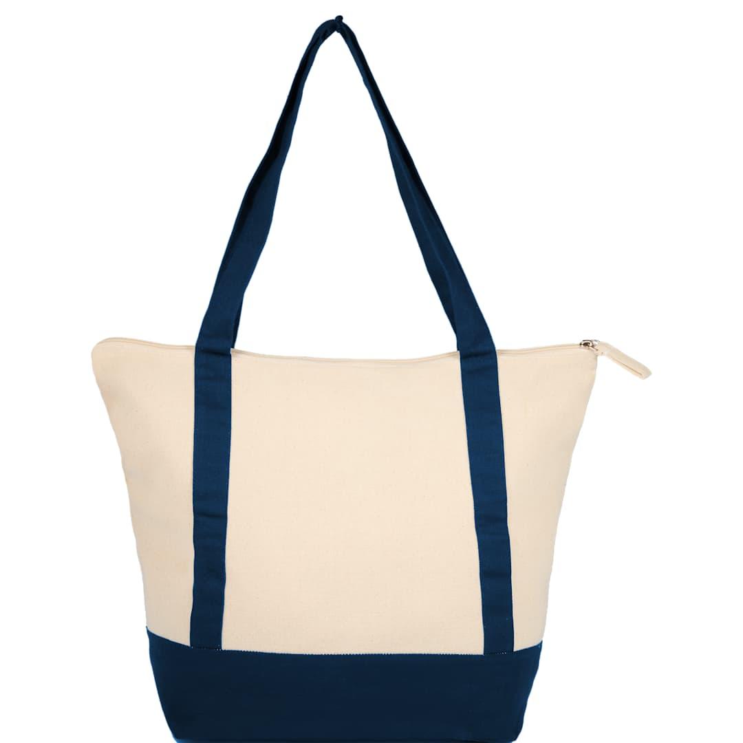 Isle 8oz organic cotton zippered tote Natural miniatura 10