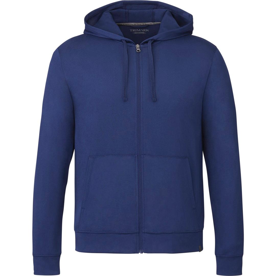 Mens lavar eco knit full zip hoody Navy Blue miniatura 3