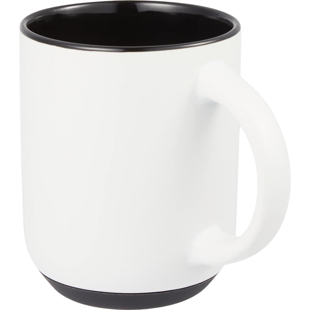 Isaac ceramic mug w/ rubber bottom 14oz White thumbnail 2