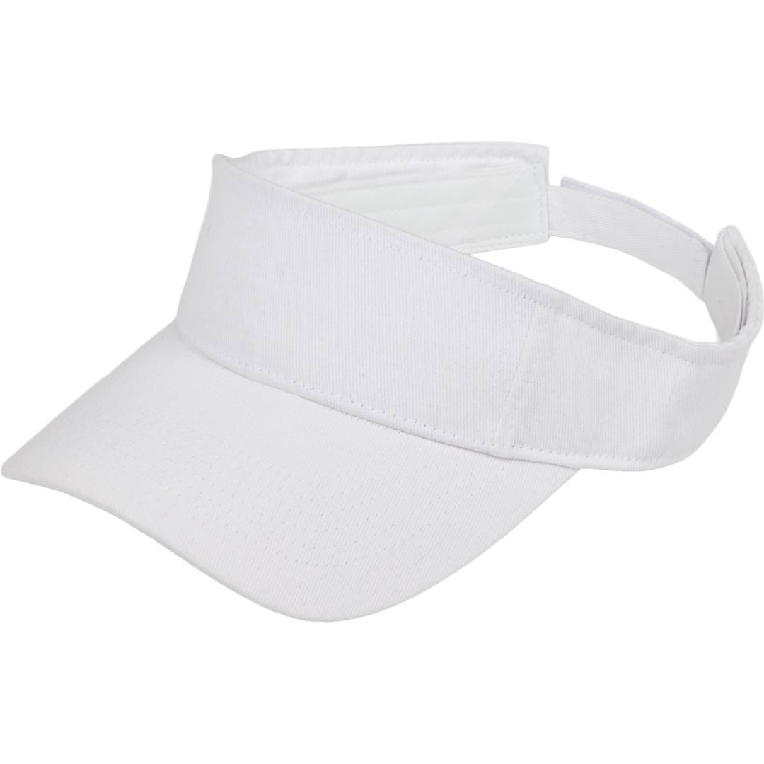 Recycled cotton twill visor - unisex White front