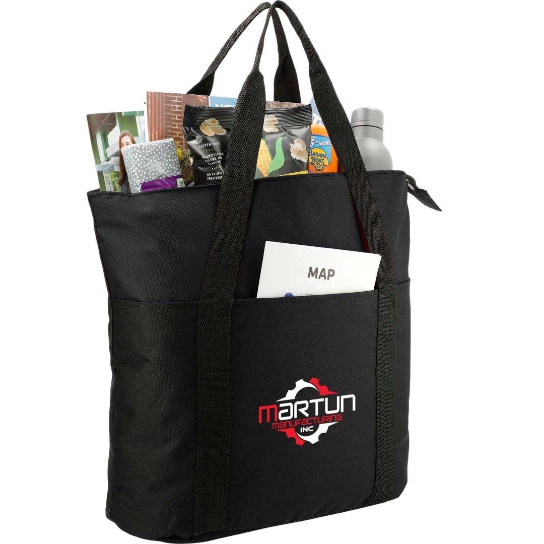Heavy duty zippered convention tote Black miniatura 7