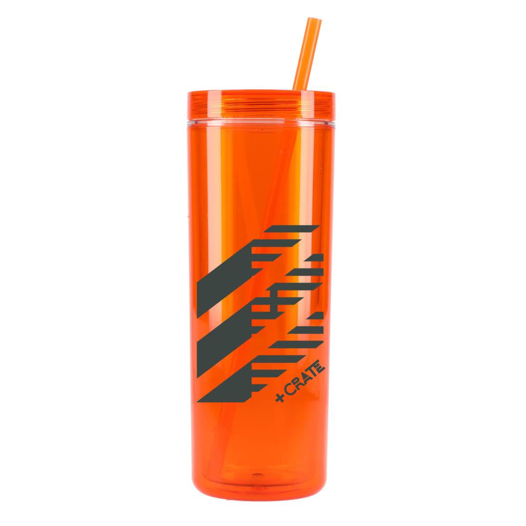 Chroma recycled acrylic straw tumbler 16oz Black miniatura 26