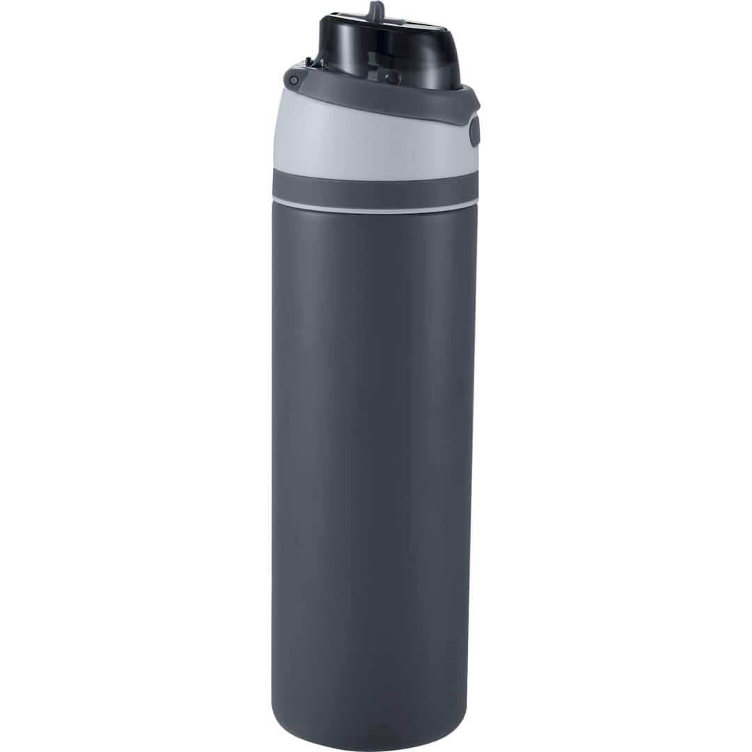 Elvin 28oz recycled stainless flip straw bottle Black miniatura 25