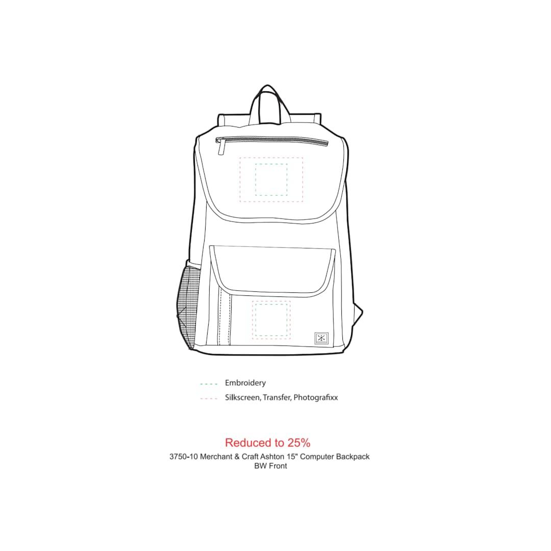 Merchant & craft ashton 15 computer backpack Graphite front