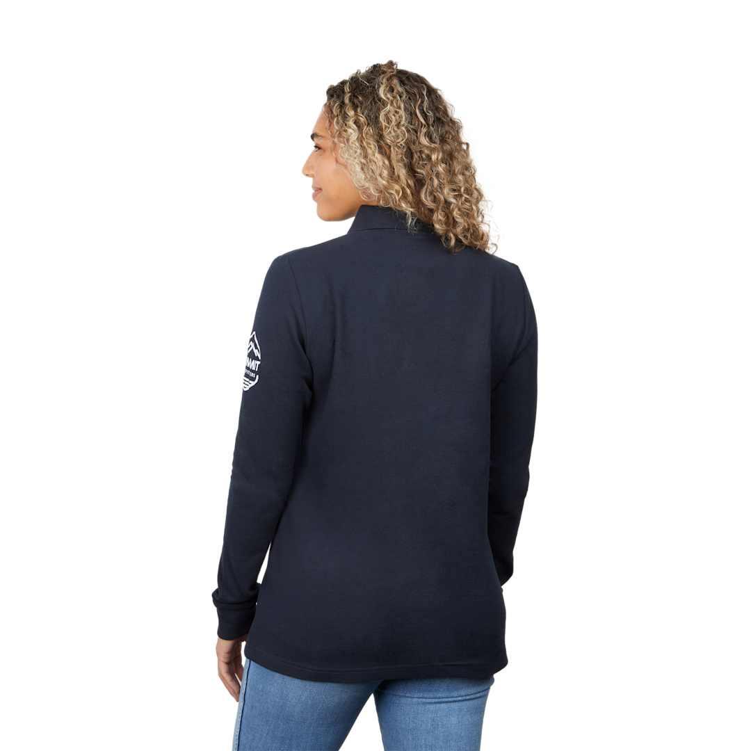 Palo long sleeve 100% cotton pique polo - womens Navy Blue miniatura 6
