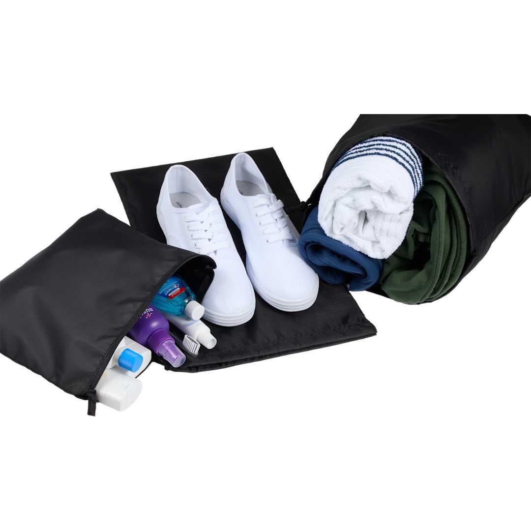 Recycled travel bag set Black miniatura 8