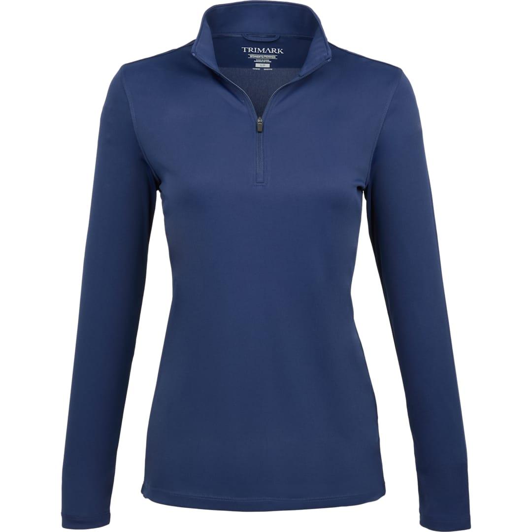 Dara knit quarter zip - womens Navy Blue miniatura 3
