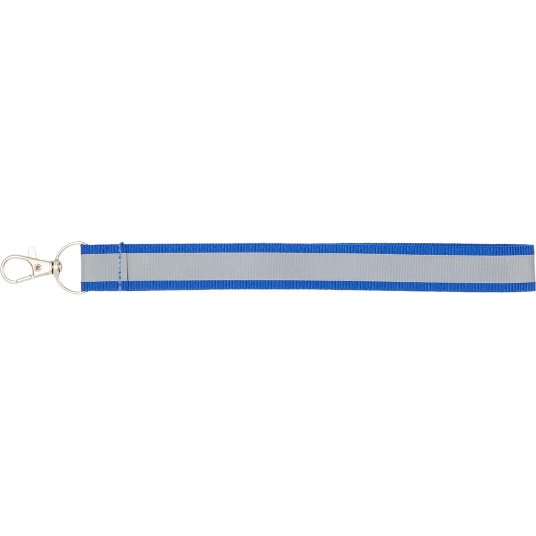 Reflective recycled wrist lanyard Black miniatura 11