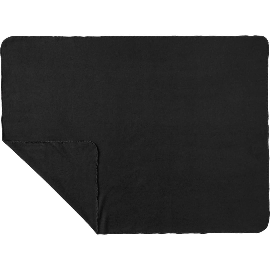 100% Recycled pet fleece blanket Khaki front