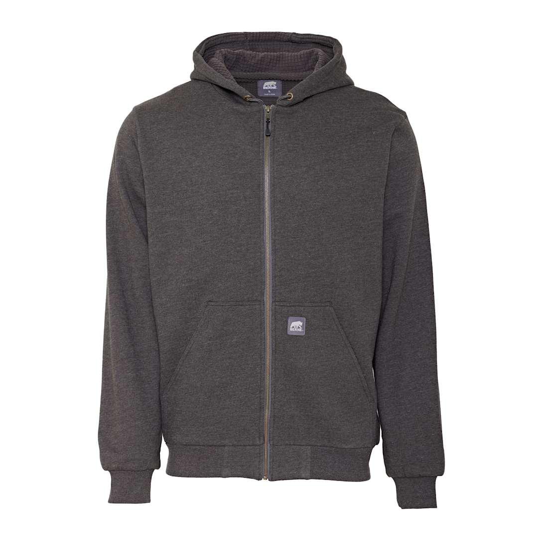 Berne heritage grid fleece-lined zip sweatshirt - mens Black miniatura 5