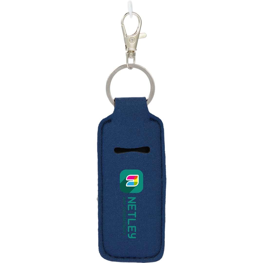 Bottle charm w/ neoprene chapstick holder Black miniatura 42