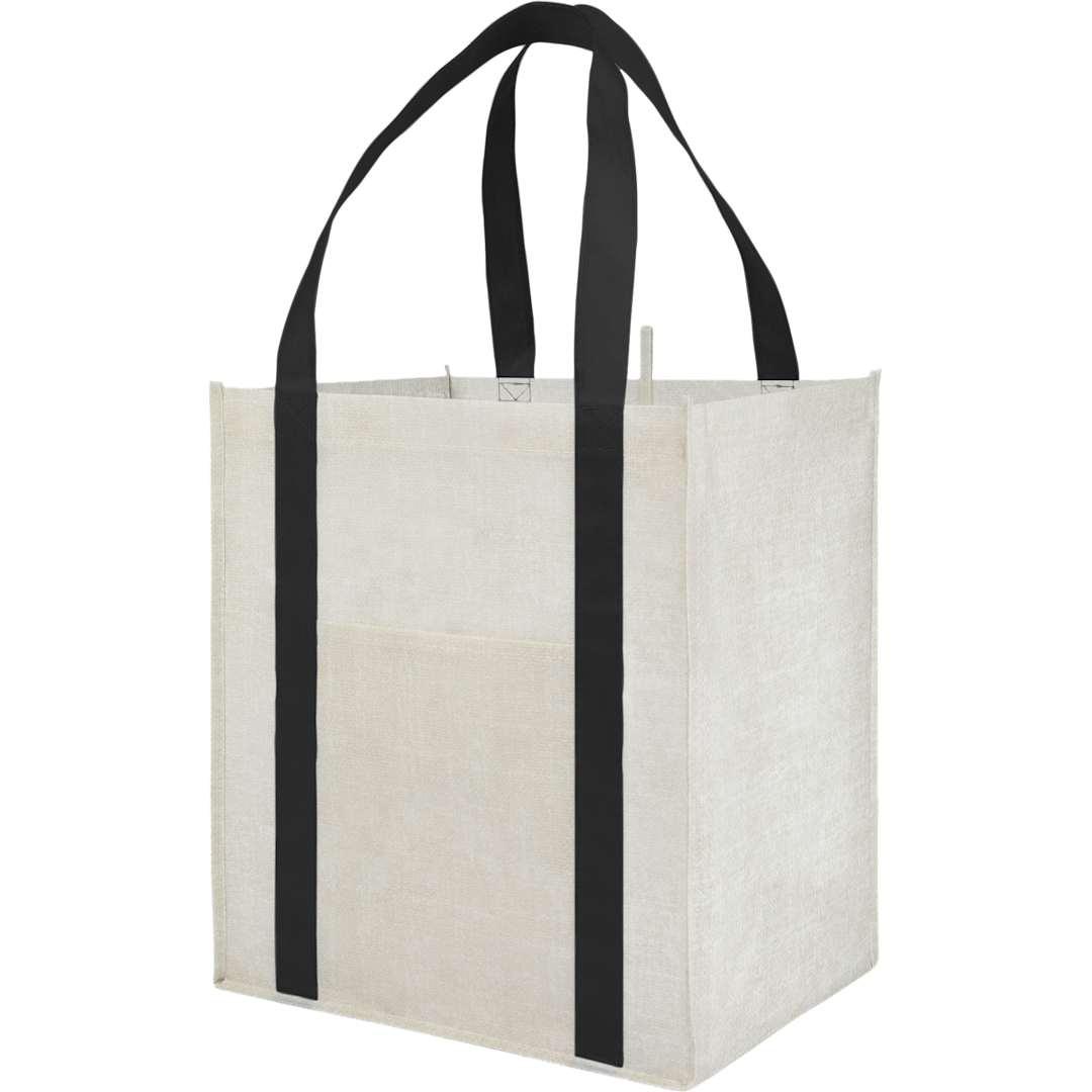Neptune recycled non-woven grocery tote Black miniatura 3