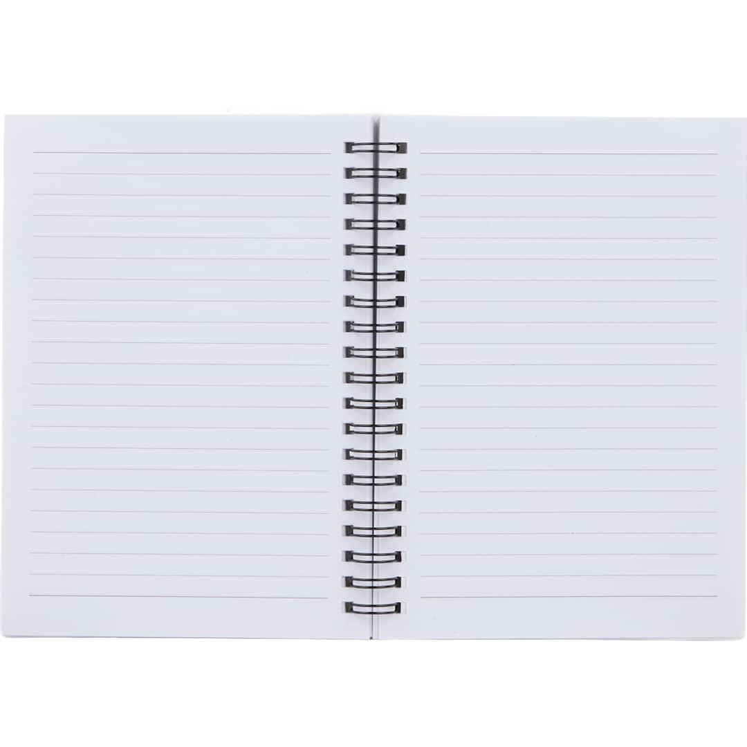 5 X 7 fsc ® recycled pebble grain spiral journal Black miniatura 8