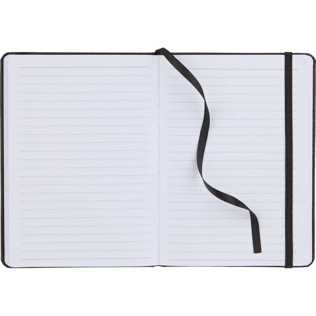 5 X 7 fsc® recycled pebble hard bound journal Black miniatura 7
