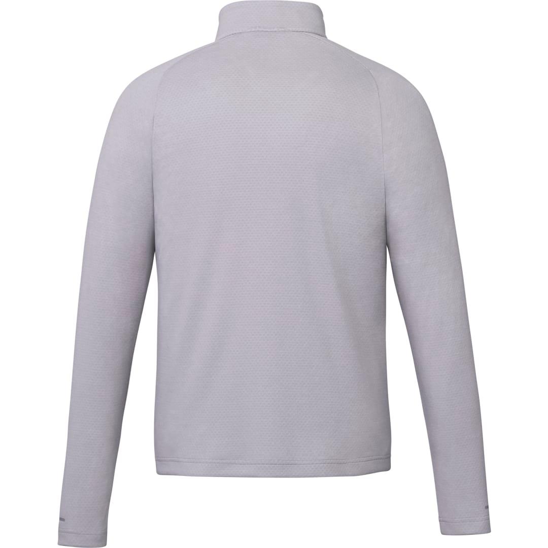 Mens asgard eco knit quarter zip Silver front