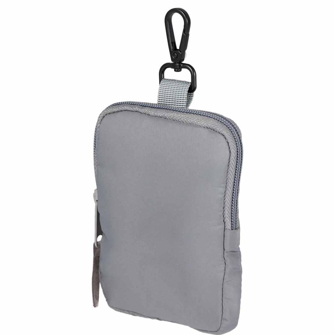 Puffer recycled small pouch Grey front
